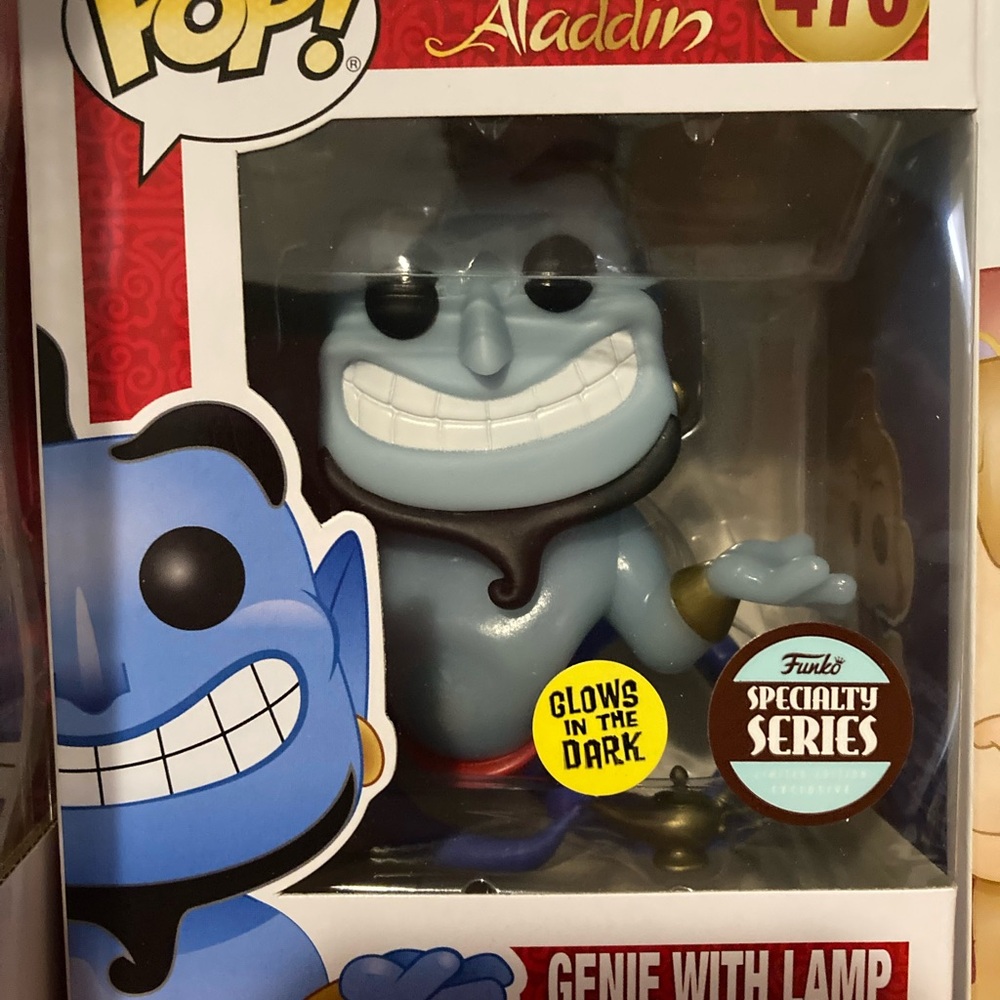 Funko Aladdin Genie with Lamp Figure - Blue and Black